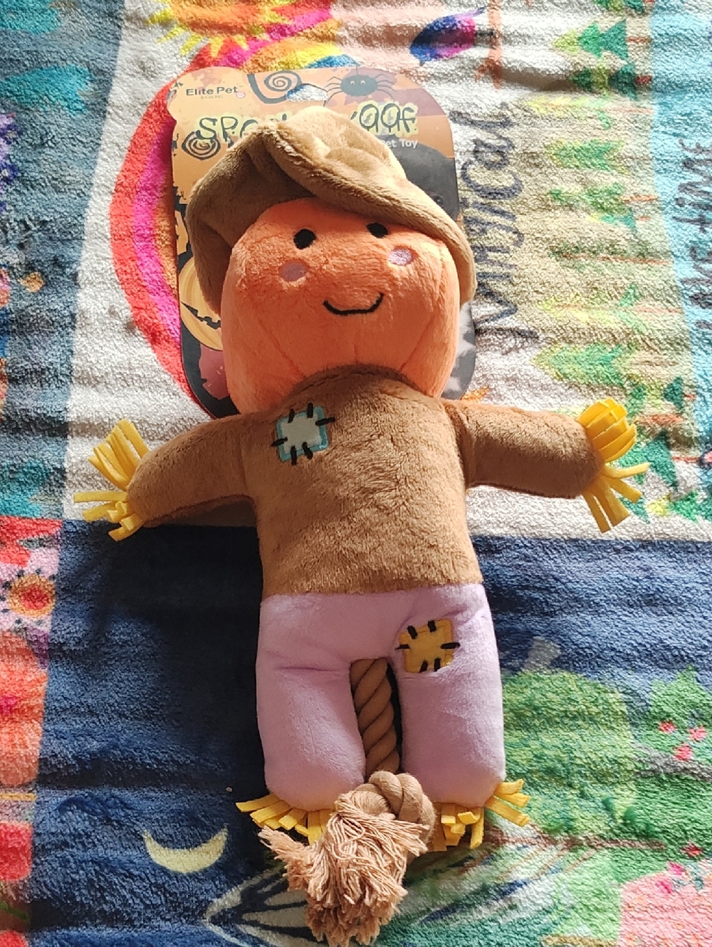 PETS: SPOOKY SCARECROW DOG TOY